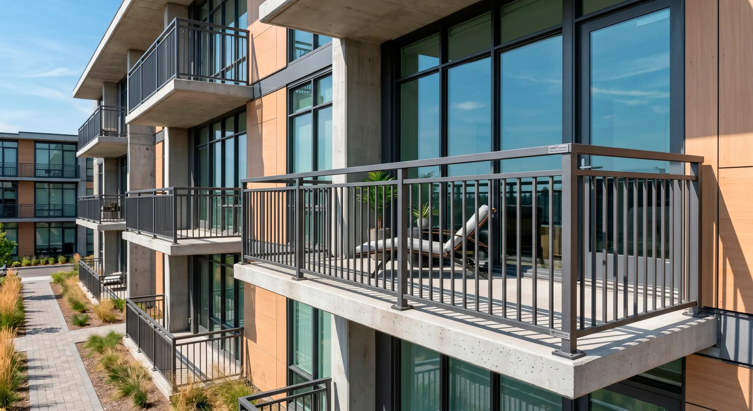 Balcony railing — aluminum fabrication